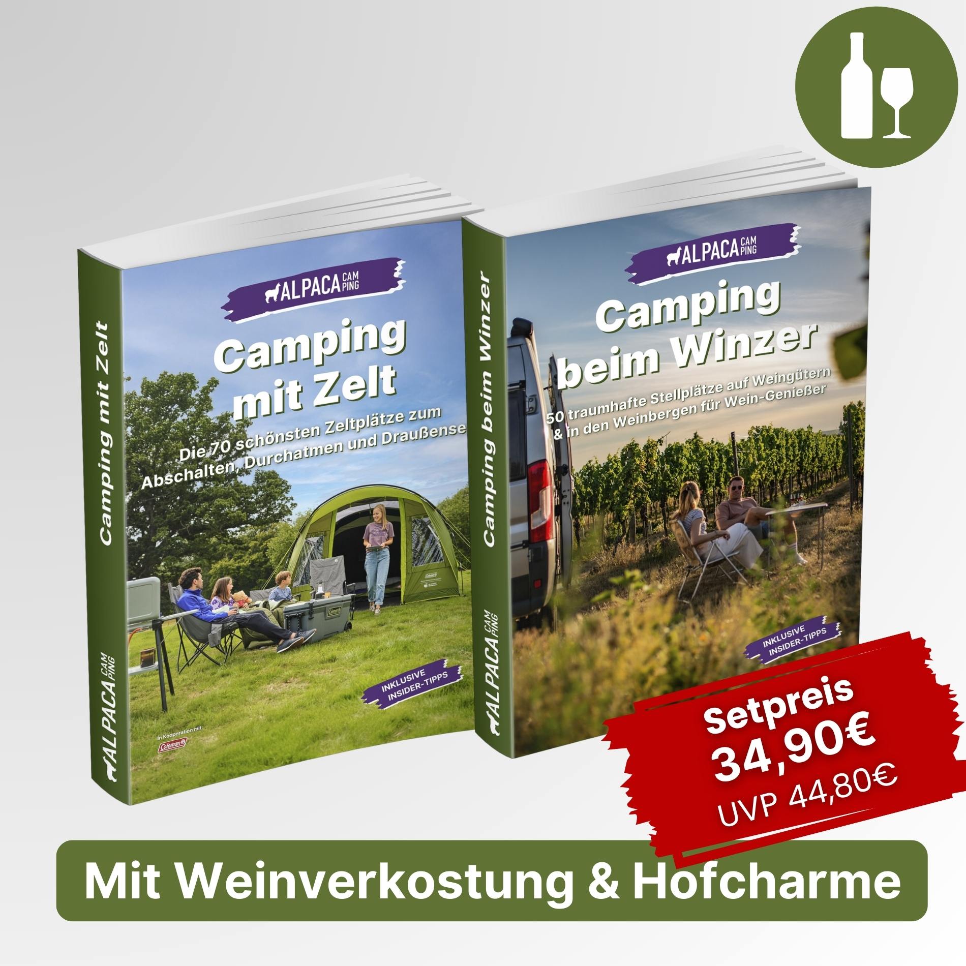 Zelt Reiseführer + Winzer – AlpacaCamping