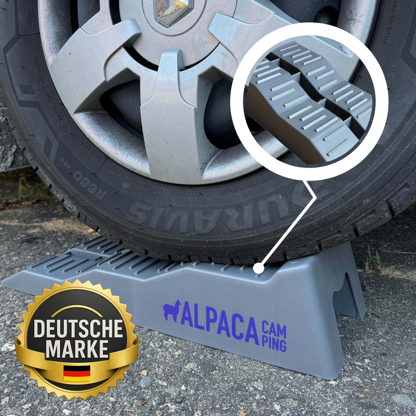 AlpacaCamping Auffahrkeile Wohnmobil 2er Set – 3-stufig, 57×19×13 cm