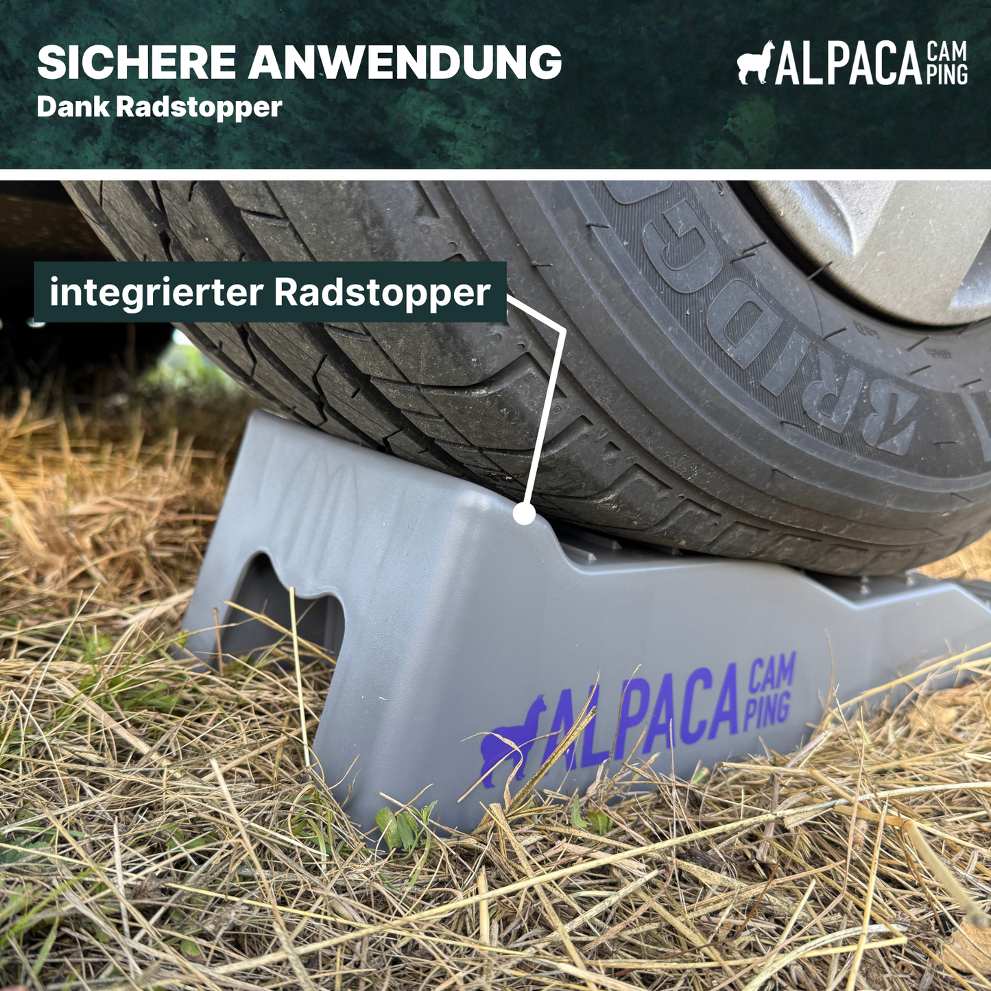 AlpacaCamping Auffahrkeile Wohnmobil 2er Set – 3-stufig, 57×19×13 cm