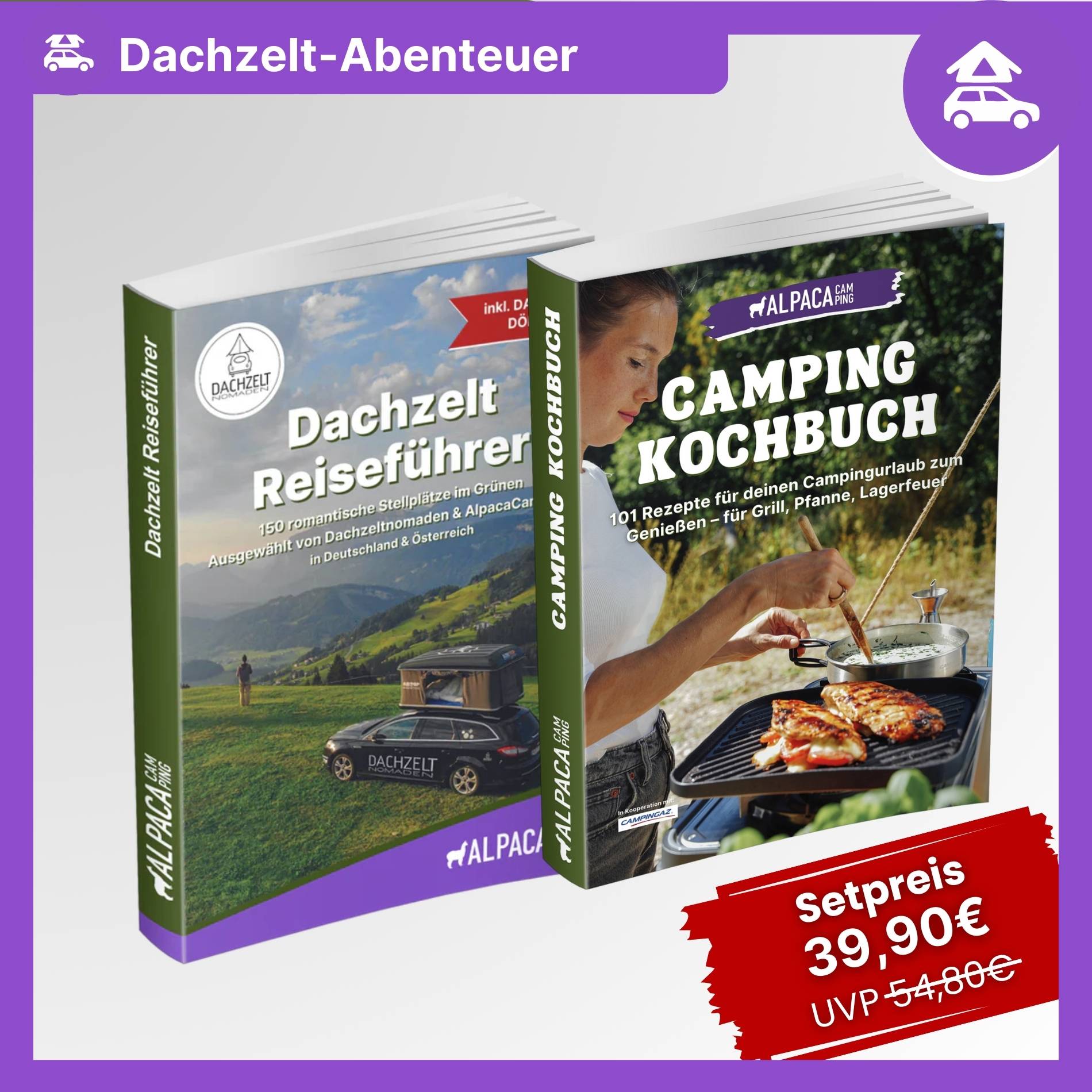 Dachzelt Reiseführer + Kochbuch – AlpacaCamping