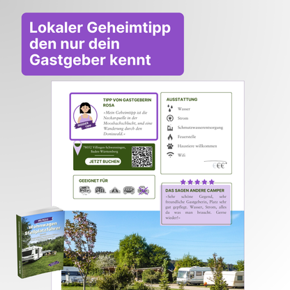 Wohnwagen Geheimtipps + AlpacaClub Mitgliedschaft (1 Jahr)