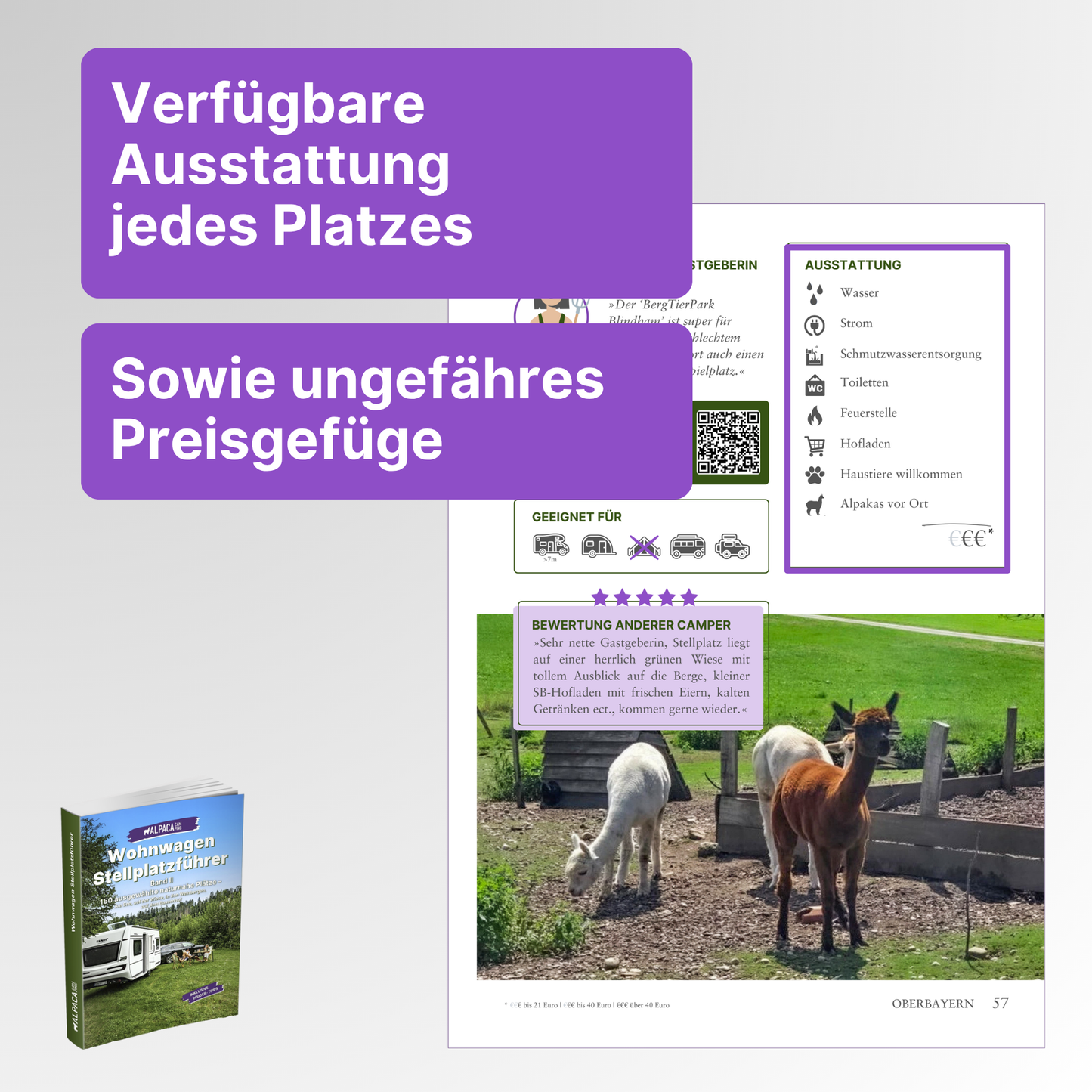 Wohnwagen Geheimtipps + AlpacaClub Mitgliedschaft (1 Jahr)