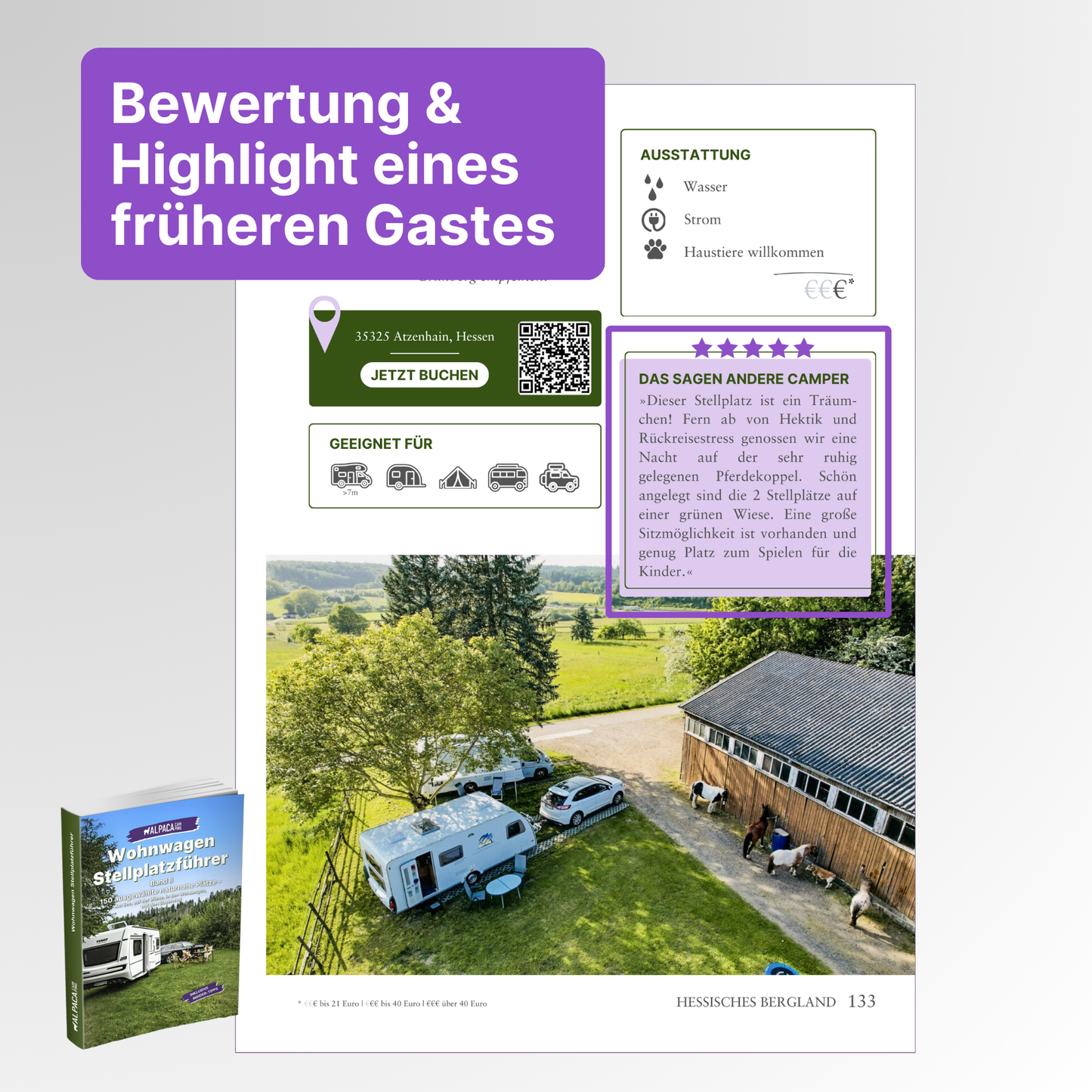 Wohnwagen Geheimtipps + AlpacaClub Mitgliedschaft (1 Jahr)