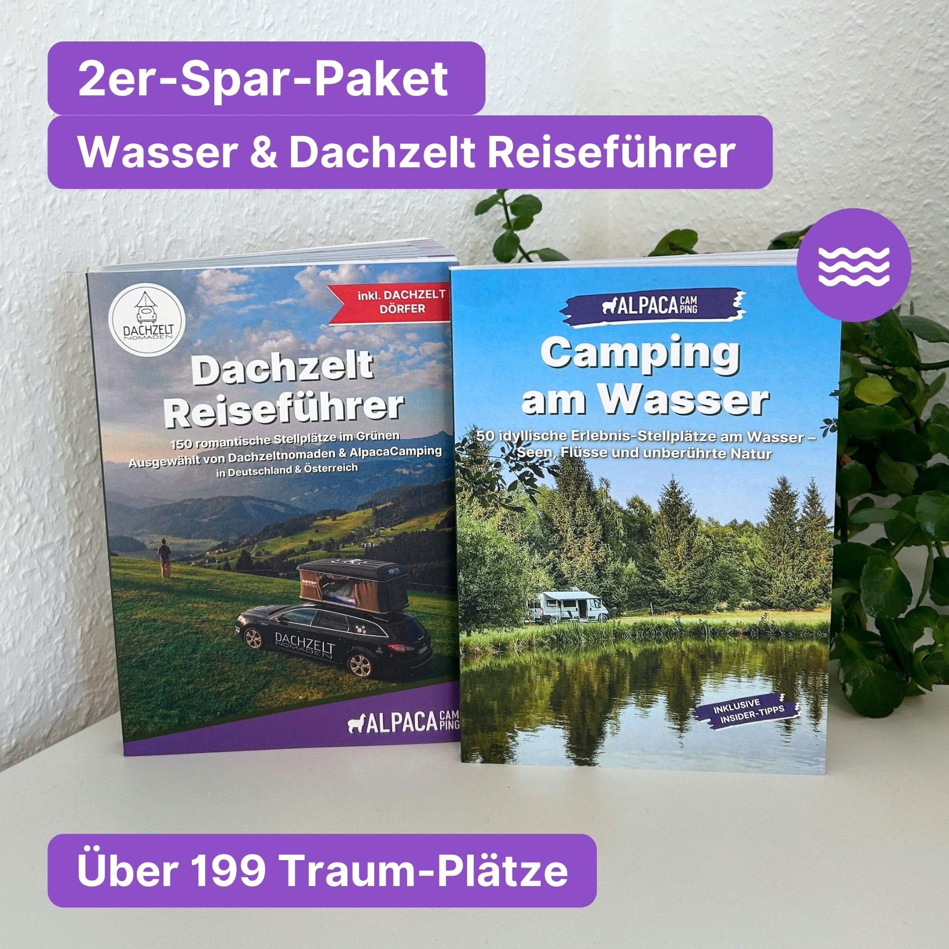 Dachzelt Reiseführer + Wasser – AlpacaCamping