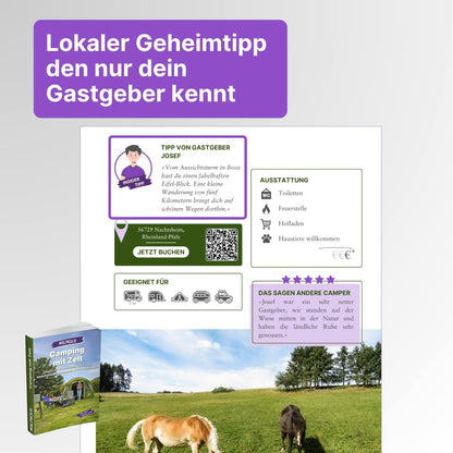 Zelt Reiseführer + Kochbuch