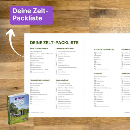 Zelt Reiseführer + Kochbuch
