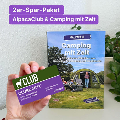 Zelt Reiseführer + AlpacaClub Mitgliedschaft (1 Jahr)