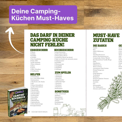 Zelt Reiseführer + Kochbuch