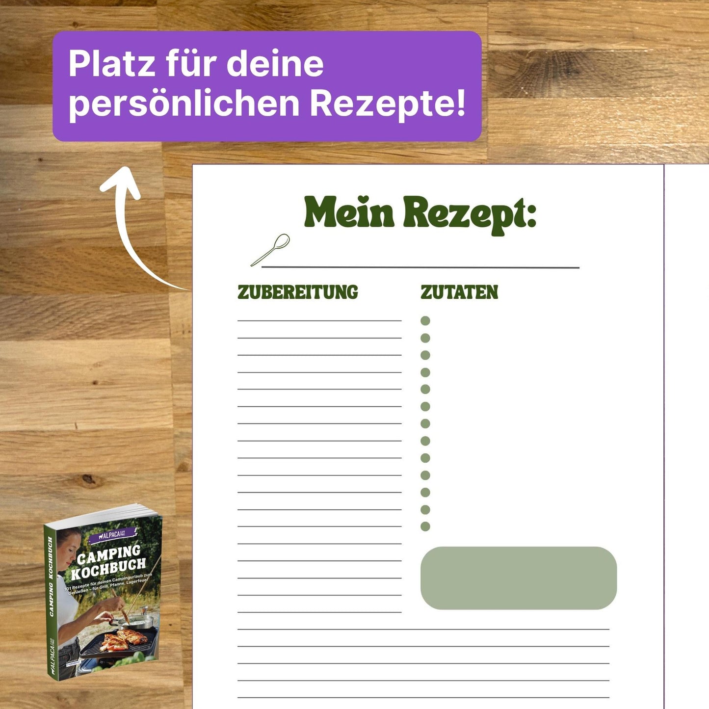 Zelt Reiseführer + Kochbuch