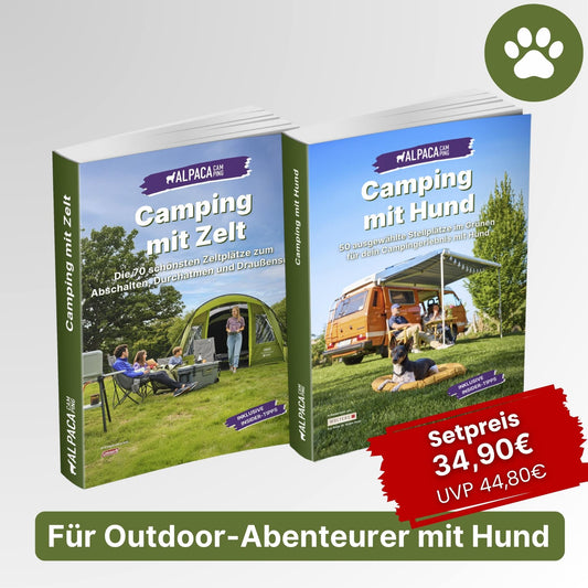 Zelt Reiseführer + Hund