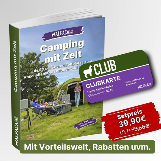 Zelt Reiseführer + AlpacaClub Mitgliedschaft (1 Jahr)