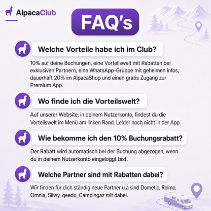 AlpacaClub Mitgliedschaft (1 Jahr) + Deine Route