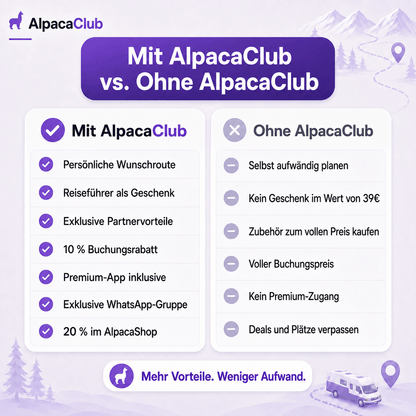 AlpacaClub Mitgliedschaft (1 Jahr) + Deine Route
