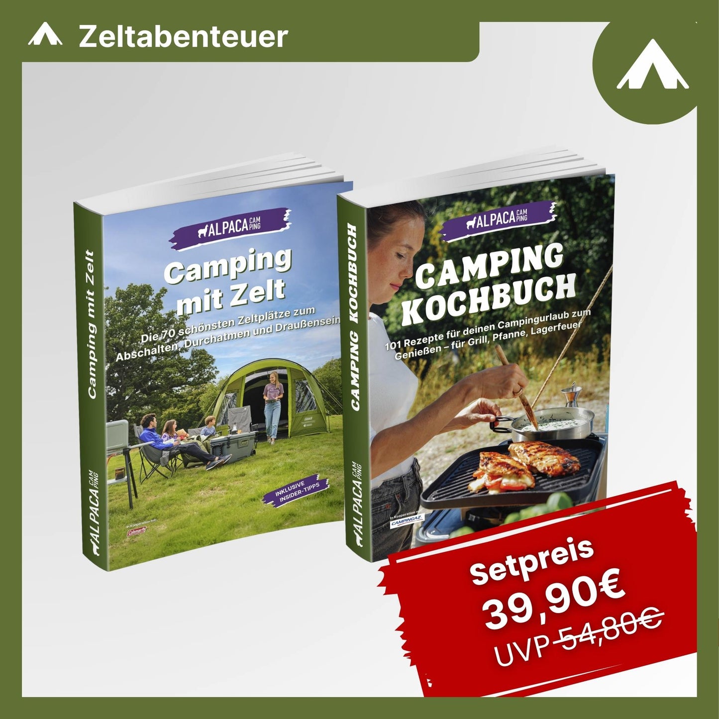 Zelt Reiseführer + Kochbuch