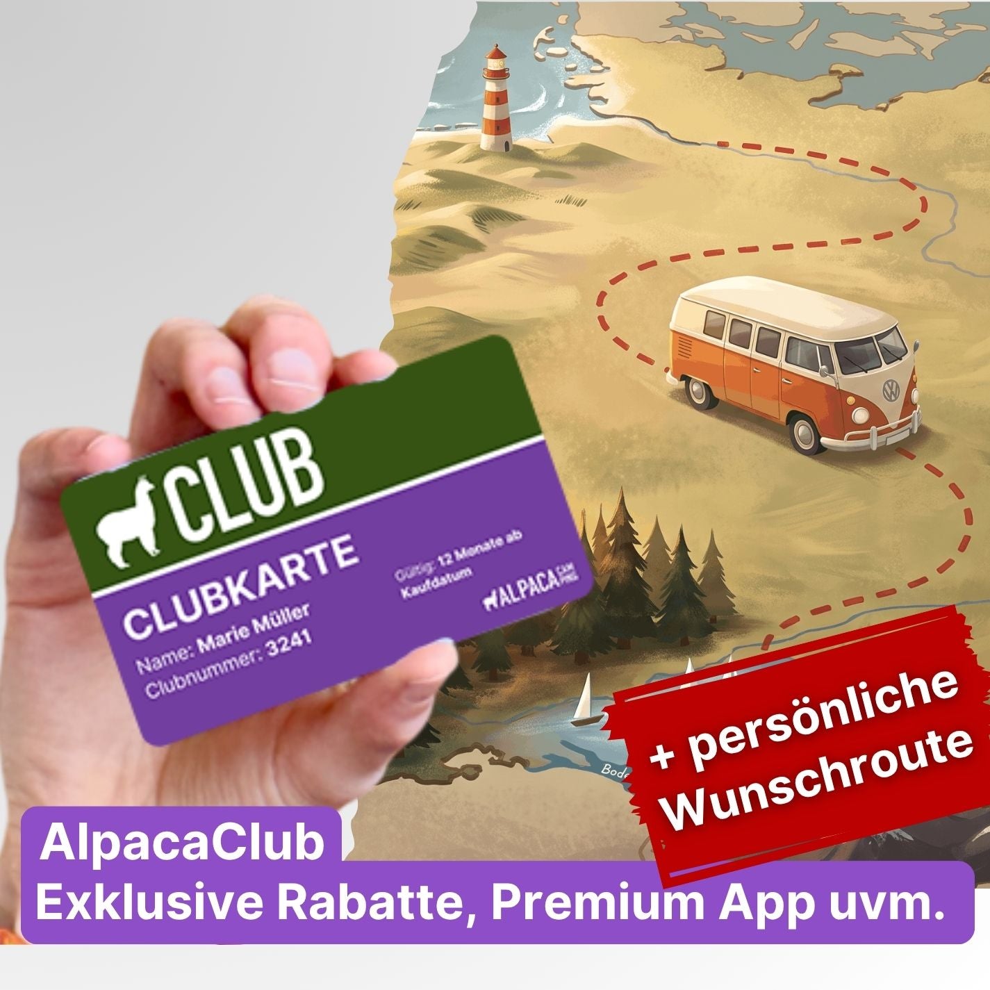 Deine Route + AlpacaClub Mitgliedschaft (1 Jahr)