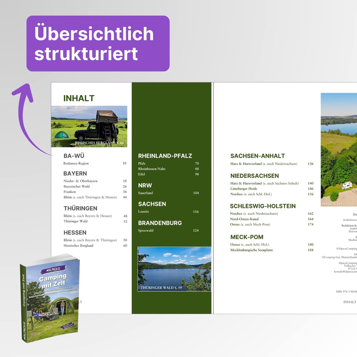 Zelt Reiseführer + Kochbuch